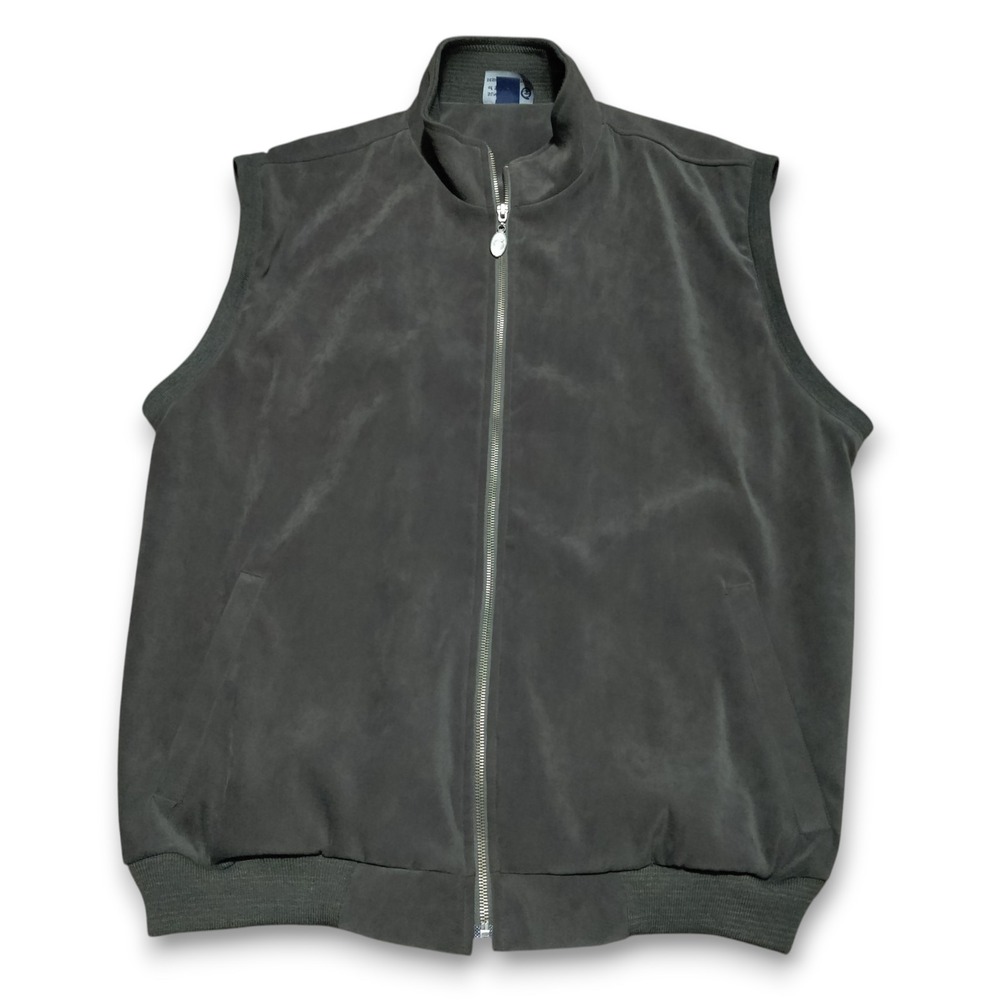 Sunderland Of Scotland Suede Vest‎ Mens Large Golf Zip Jacket USA